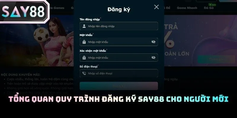 Quy trình tham gia đăng ký Say88 diễn ra nhanh chóng.